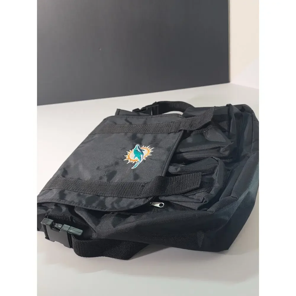 Miami Dolphins NFL Premium Diaper Bag Changing Pad Black Baby Travel Tote